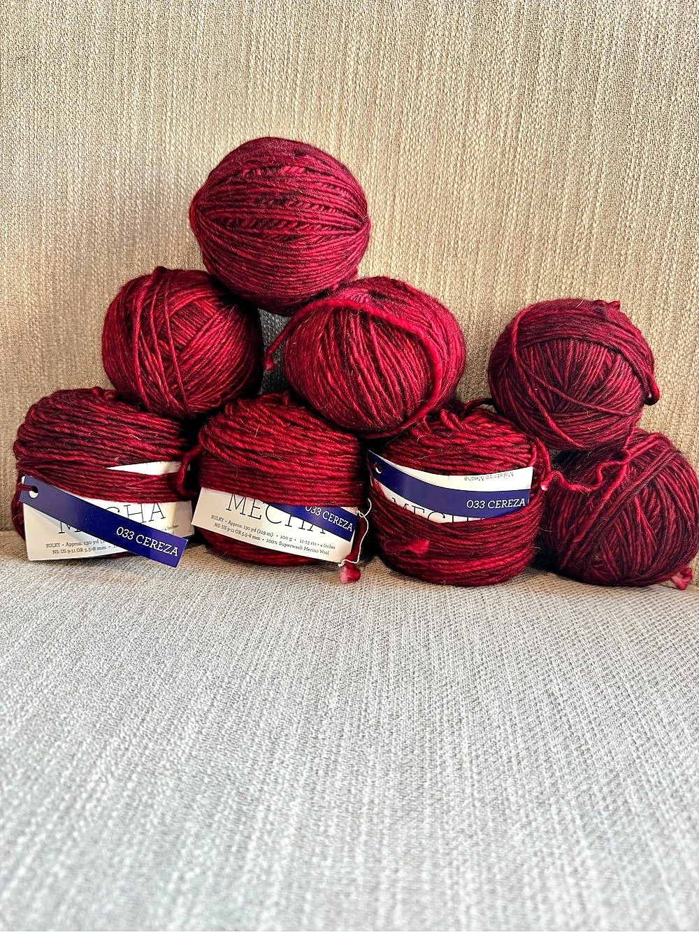 Malabrigo Mecha Merino Wool Yarn 033 Cereza Red